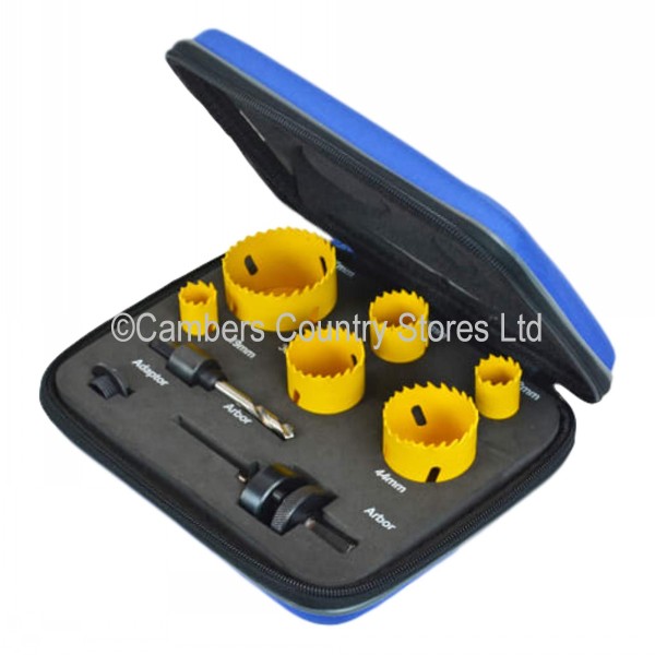 Faithfull Holesaw Kit Plumbers 9 Piece Set 1957mm Cambers Country Store